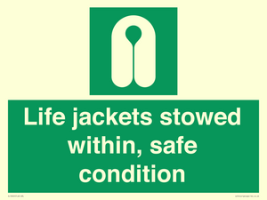 Life jackets stowed within